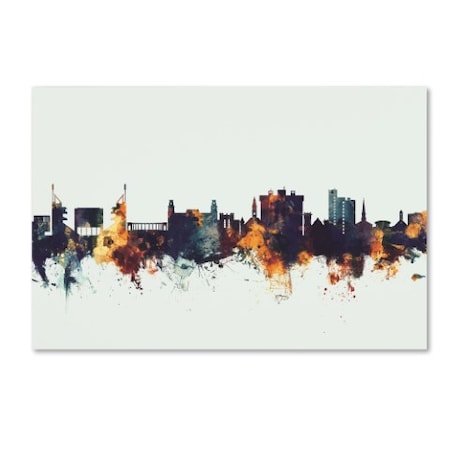 Michael Tompsett 'Fayetteville Arkansas Skyline V' Canvas Art,16x24